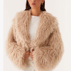 Peppermayo Teddy Jacket in Tan